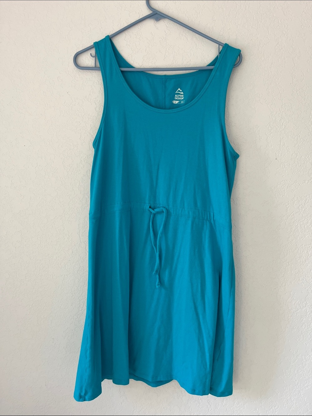 Alpine Design Teal Sleeveless Drawstring Tank Dress
